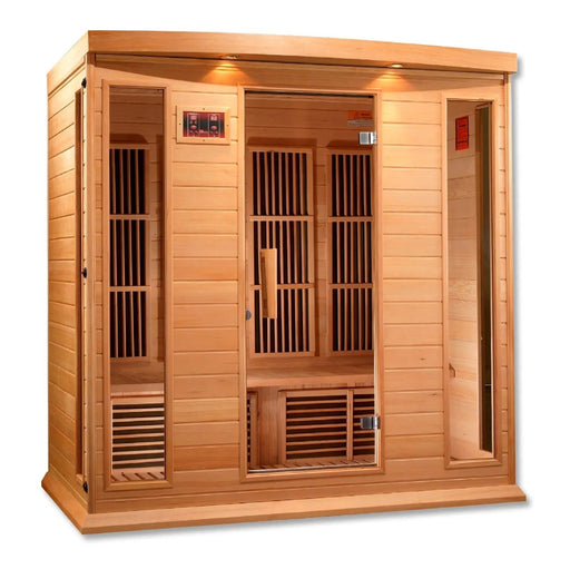 Maxxus 4 Person Low EMF FAR Infrared Sauna Canadian Hemlock | MX-K406-01 Golden Designs