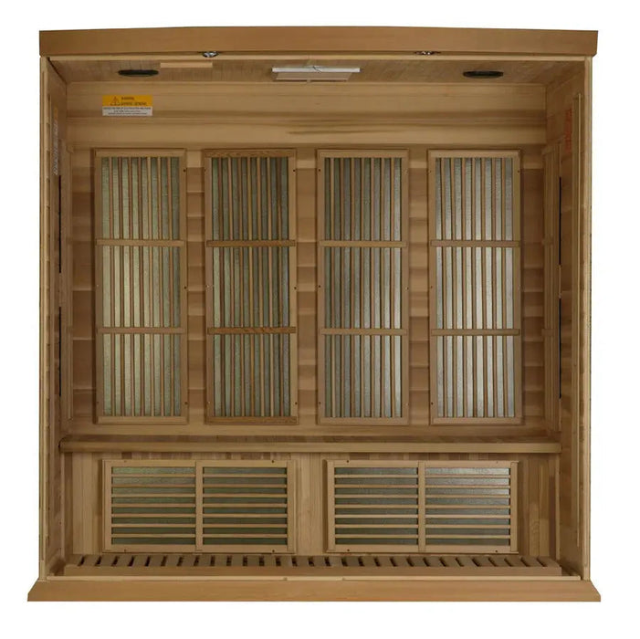 Maxxus 4-Person Low EMF FAR Infrared Sauna Canadian Red Cedar | MX-K406-01-CED Golden Designs