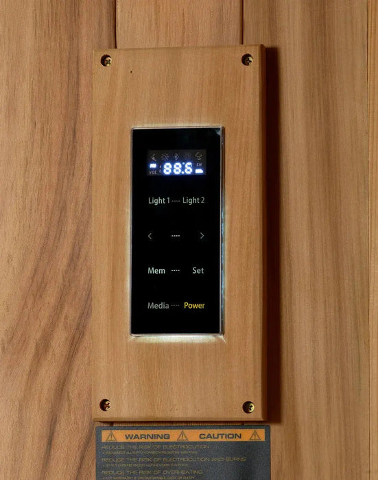 Golden Designs Copenhagen 3-Person Indoor Sauna & Harvia Traditional Electric Heater Kit | GDI-7389-02 Golden Designs