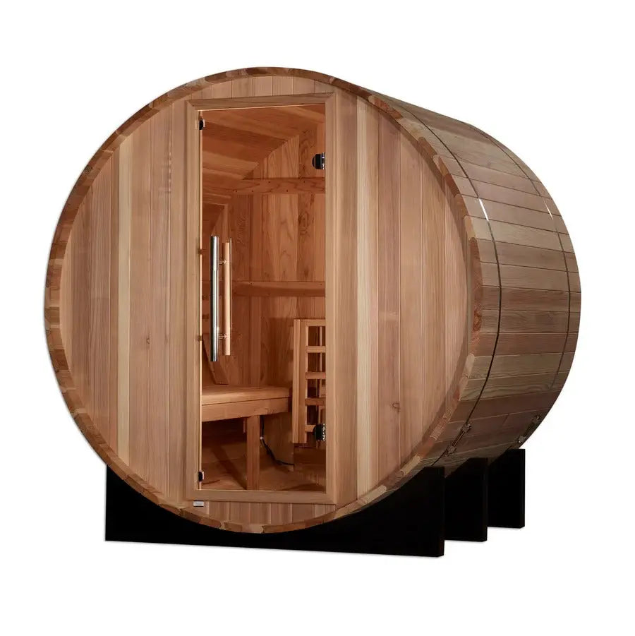 Golden Designs Klosters 6-Person Barrel Traditional Sauna – Pacific Cedar