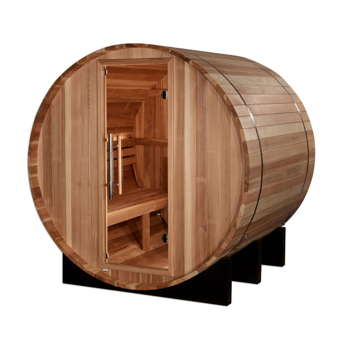 Golden Designs St. Moritz 2-Person Barrel Traditional Sauna – Pacific Cedar
