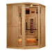 Golden Designs Reserve Edition 3-Person Corner Full Spectrum Near Zero EMF FAR Infrared Sauna w/ Himalayan Salt Bar | GDI-8035-03 Golden Designs