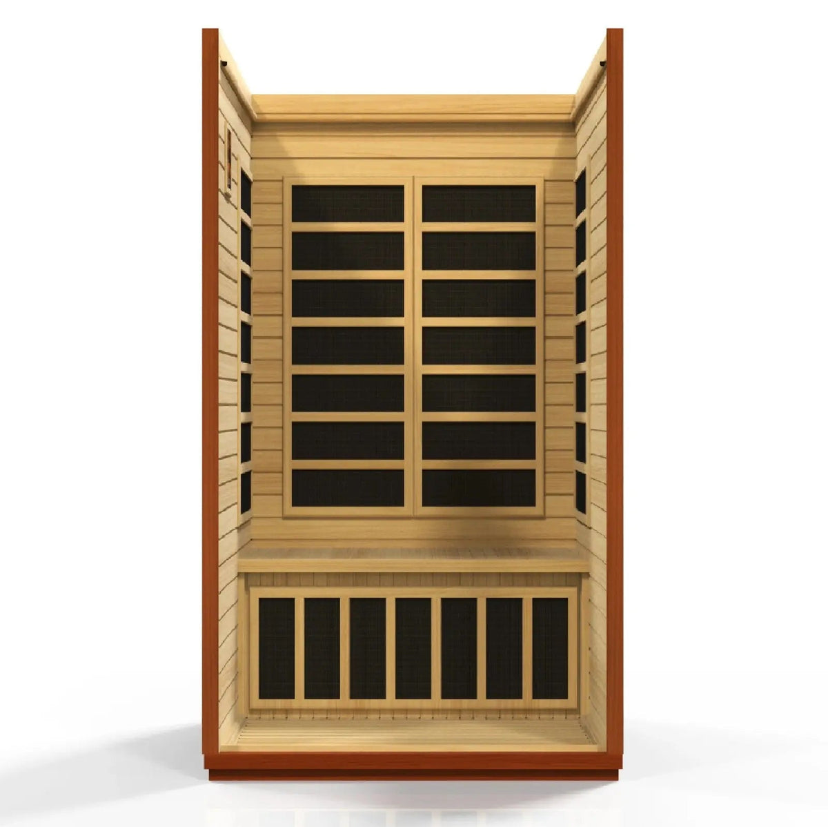 Golden Designs Dynamic San Marino Elite 2-Person Ultra Low EMF Far Infrared Sauna – Canadian Hemlock