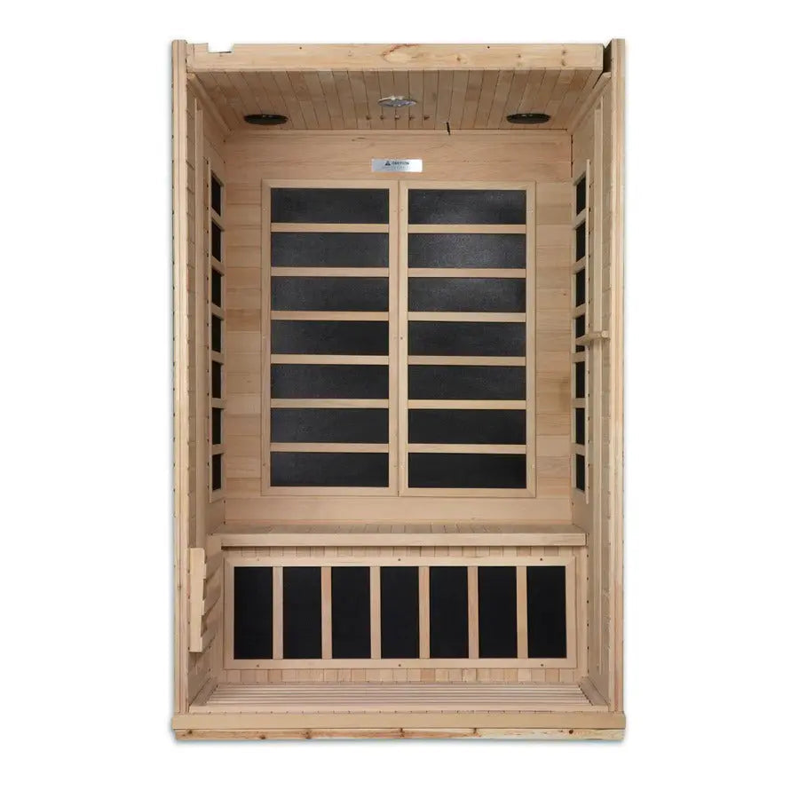 Golden Designs Dynamic Venice 2-Person Low EMF Far Infrared Sauna – Canadian Hemlock