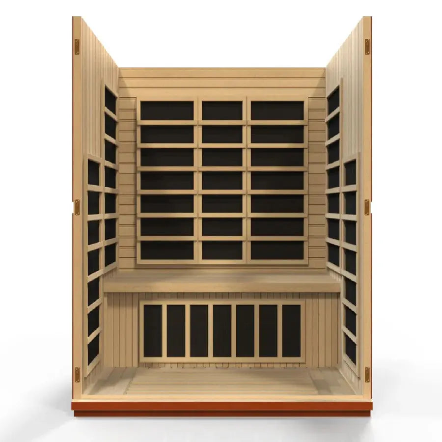 Golden Designs Dynamic Bellagio 3-Person Low EMF Far Infrared Sauna – Canadian Hemlock