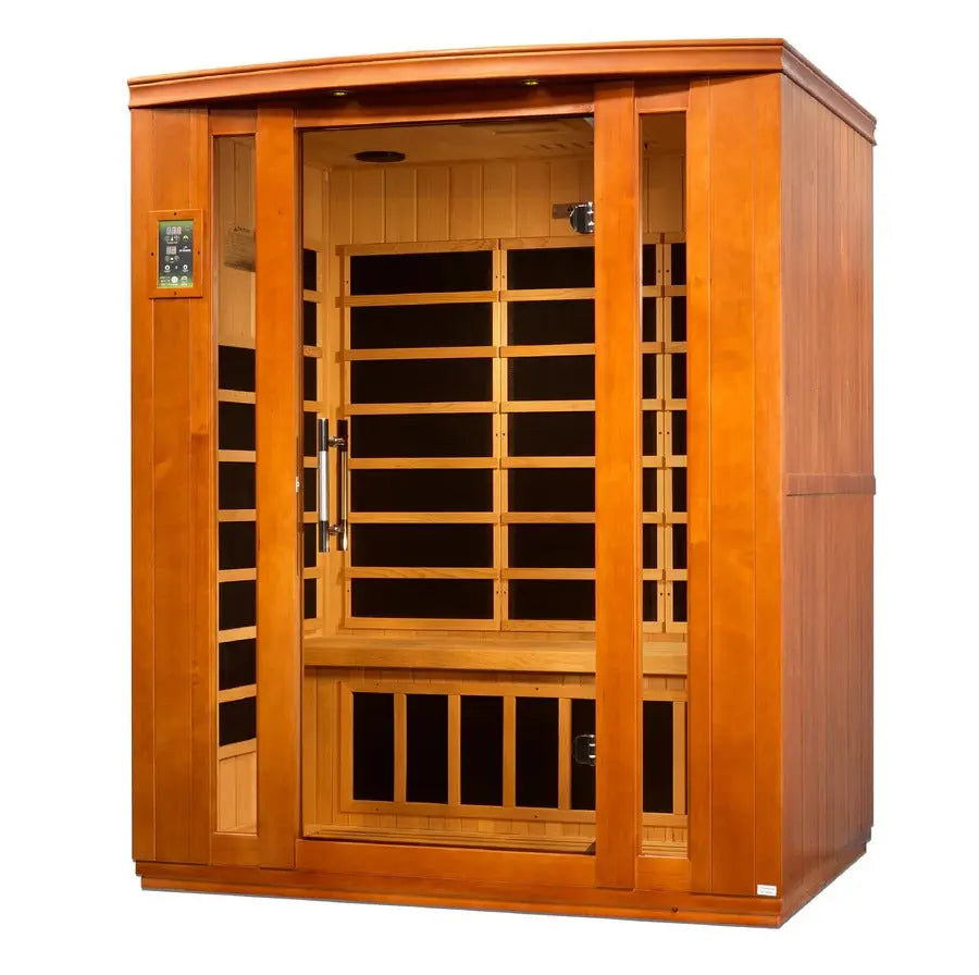 Golden Designs Dynamic Bellagio 3-Person Low EMF Far Infrared Sauna – Canadian Hemlock