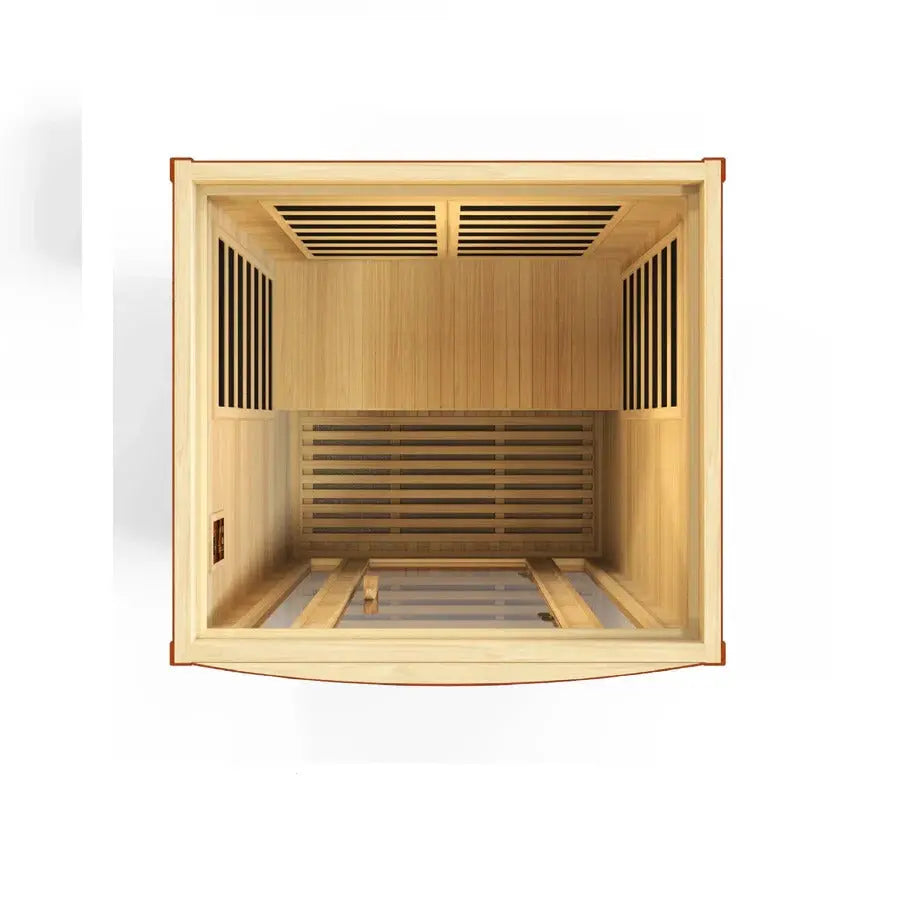 Golden Designs Dynamic San Marino 2-Person Low EMF Far Infrared Sauna – Canadian Hemlock