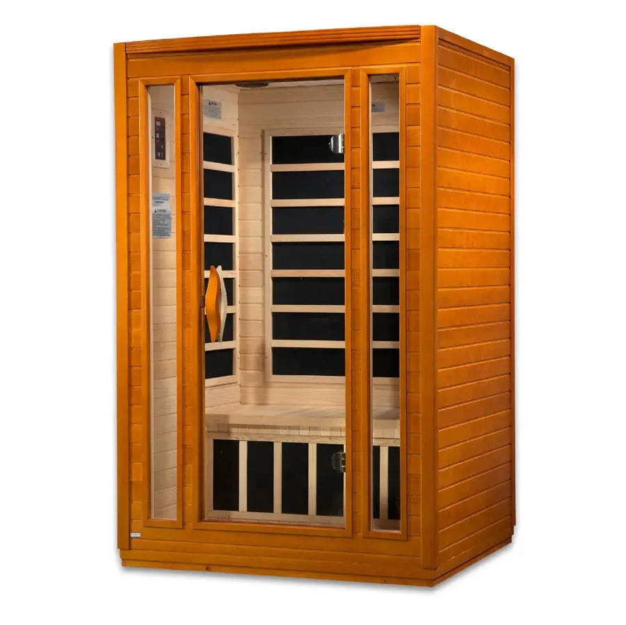 Golden Designs Dynamic San Marino 2-Person Low EMF Far Infrared Sauna – Canadian Hemlock