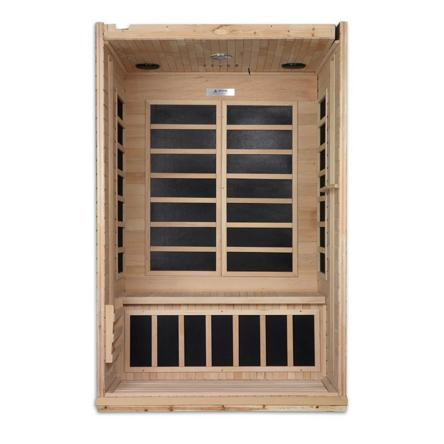 Golden Designs Dynamic Venice Elite 2-Person Ultra Low EMF Far Infrared Sauna – Canadian Hemlock