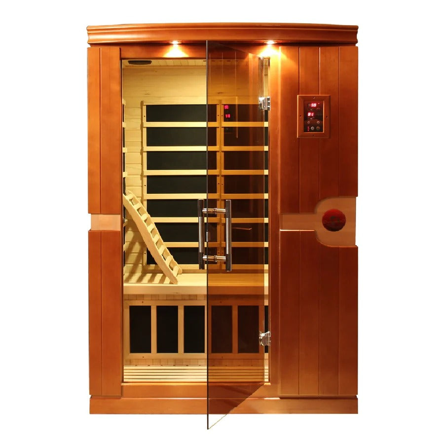 Golden Designs Dynamic Venice Elite 2-Person Ultra Low EMF Far Infrared Sauna – Canadian Hemlock