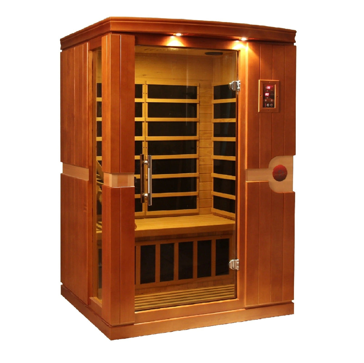 Golden Designs Dynamic Venice Elite 2-Person Ultra Low EMF Far Infrared Sauna – Canadian Hemlock