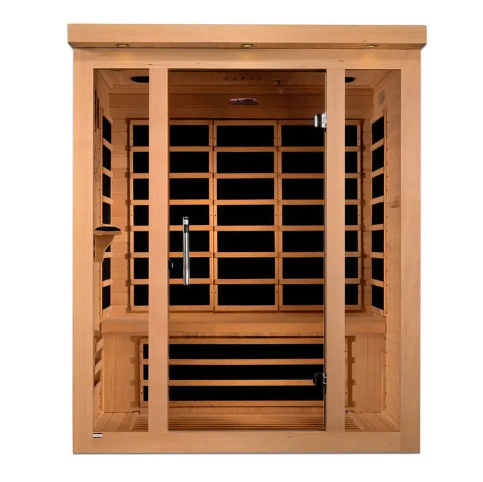 Dynamic Vila 3-person Ultra Low EMF FAR Infrared Sauna | DYN-6315-02 Golden Designs