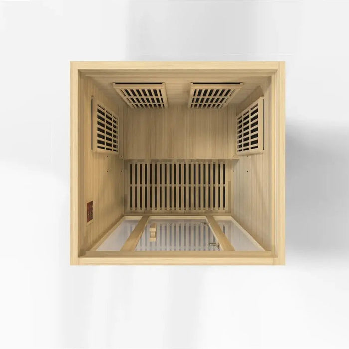 Maxxus Seattle 2 Person Low Emf Far Infrared Sauna Canadian Hemlock MX-J206-01 Golden Designs
