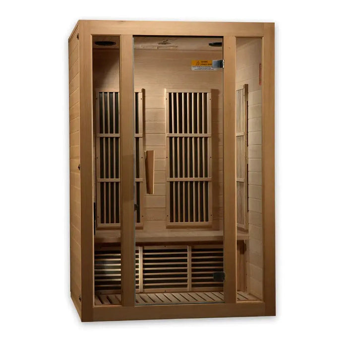 Maxxus Seattle 2 Person Low Emf Far Infrared Sauna Canadian Hemlock MX-J206-01 Golden Designs