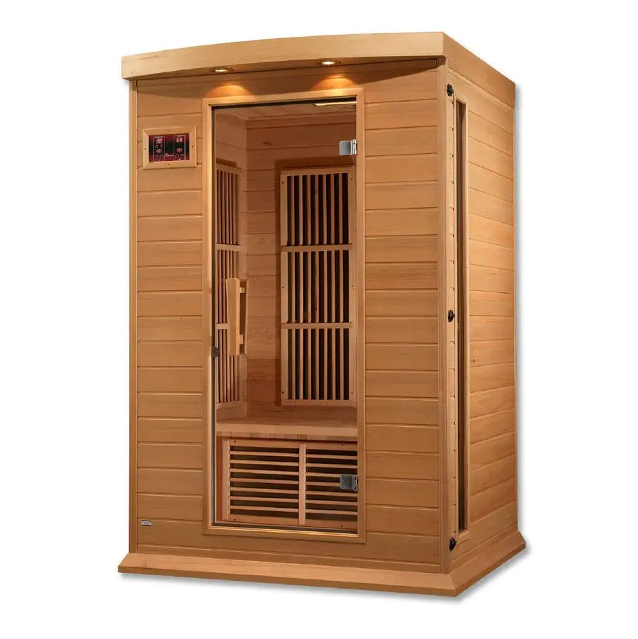 Golden Designs Maxxus 2-Person Low EMF Far Infrared Sauna – Canadian Hemlock