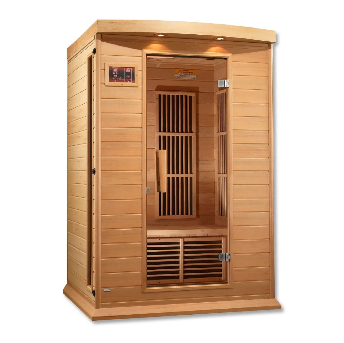 Golden Designs Maxxus 2-Person Low EMF Far Infrared Sauna – Canadian Hemlock