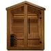 Golden Designs Kaarina 6-Person Red Cedar Outdoor Sauna & Harvia Traditional Electric Heater Kit | GDI-8506-01 Golden Designs
