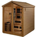 Golden Designs Kaskinen 6-Person Hybrid Outdoor Sauna w/ Full Spectrum Infrared & Harvia Traditional Electric Heater Kit | GDI-8526-01 Golden Designs