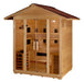 Golden Designs Gargellen 5-Person Hybrid Outdoor Sauna w/ Full Spectrum Infrared & Harvia Traditional Electric Heater Kit | GDI‐8125‐01 Golden Designs