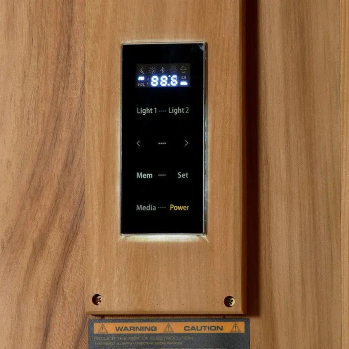 Golden Designs Hanko 2 Person Indoor Sauna & Harvia Traditional Electric Heater Kit | GDI-7202-01 Golden Designs