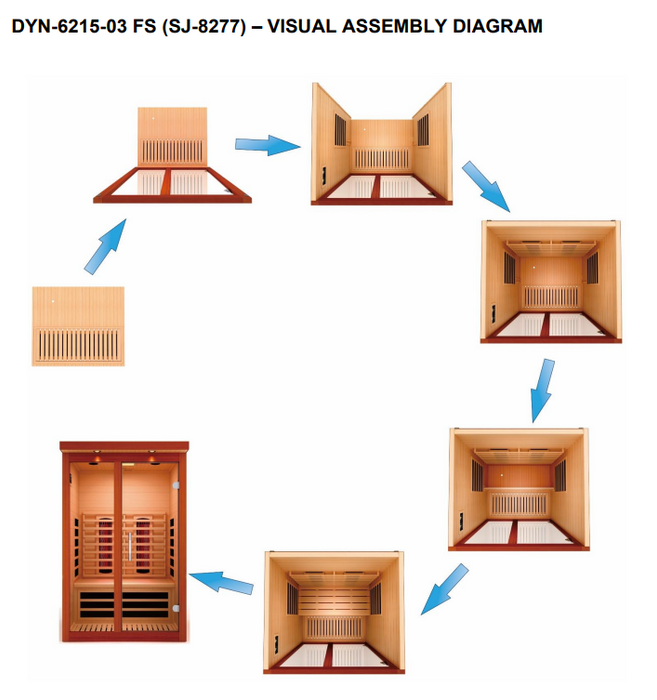 Dynamic Llumeneres 2-Person Near Zero EMF Full Spectrum Indoor Infrared Sauna + Red Light Therapy | DYN-6215-03 FS