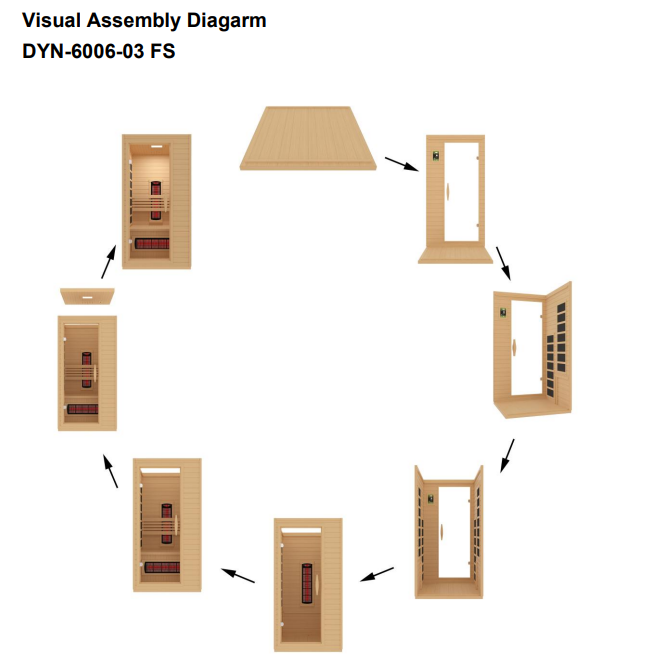 Dynamic Martin 1-2-person Full Spectrum Near Zero EMF Indoor Infrared Sauna + Red Light Therapy | DYN-6006-03 FS