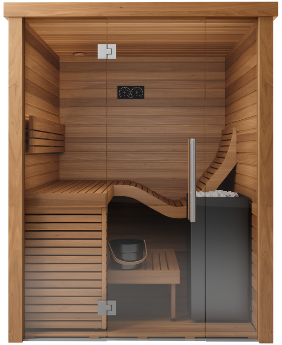 Auroom Baia Glass 2-Person Traditional Indoor Sauna