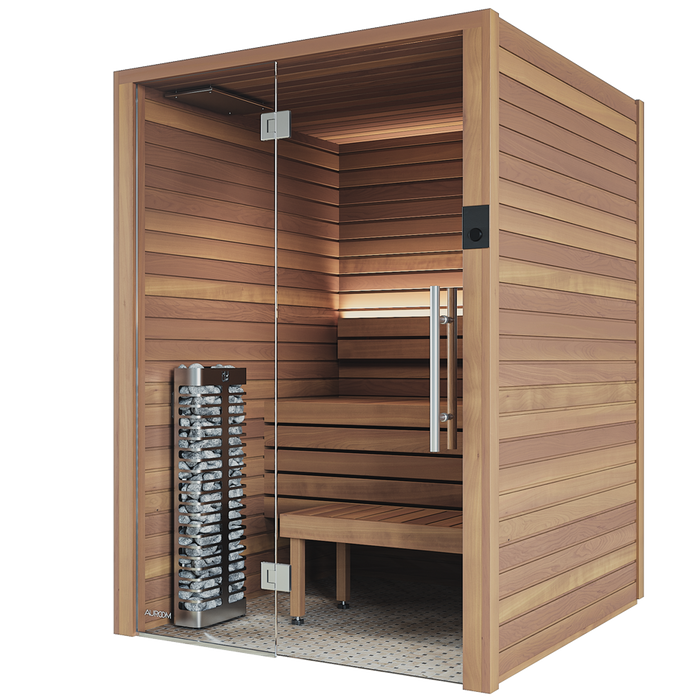 HUUM STEEL Mini 3.5kW 240V Electric Heater Package w/ UKU Wifi Controller and Stones