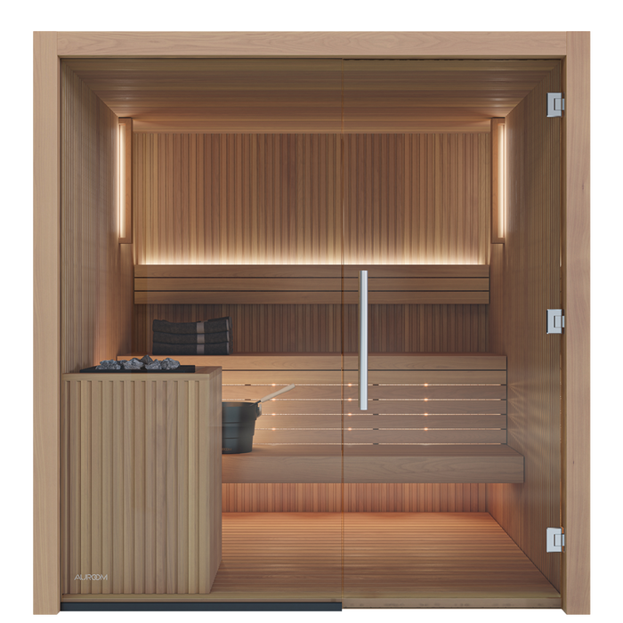 Auroom Libera Glass 3-4 Person Indoor Traditional Sauna