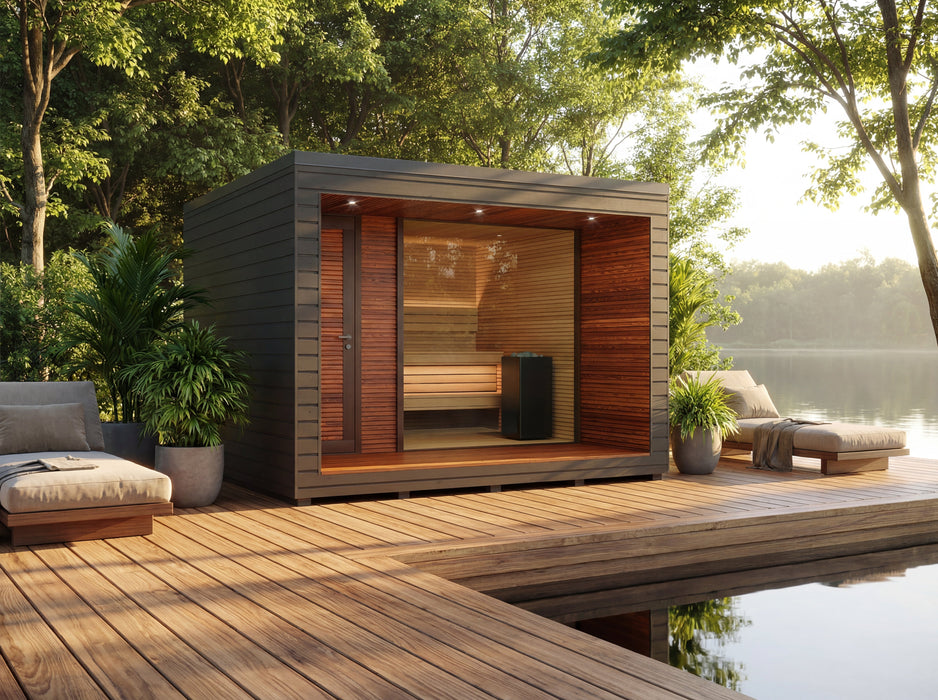 Auroom Natura 5-Person Outdoor Traditional Sauna with Changeroom