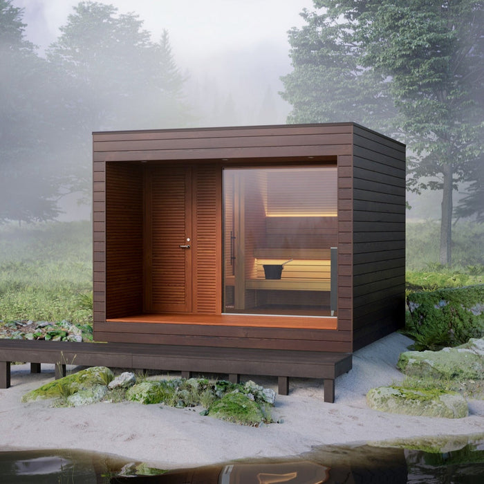 Auroom Natura 5-Person Outdoor Traditional Sauna with Changeroom