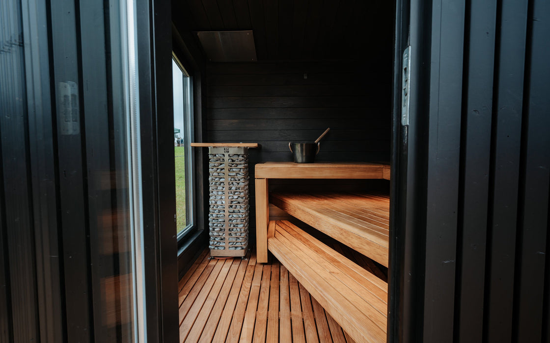 Auroom Terra Black 5-6 Person Outdoor Traditional Sauna