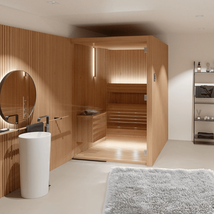 Auroom Libera Glass 2-Person Indoor Traditional Sauna