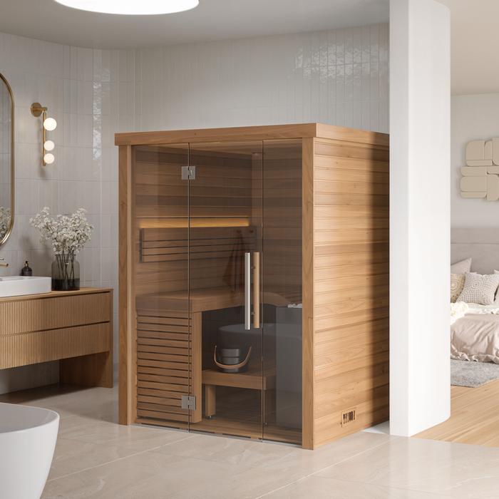 Auroom Baia Glass 2-Person Traditional Indoor Sauna