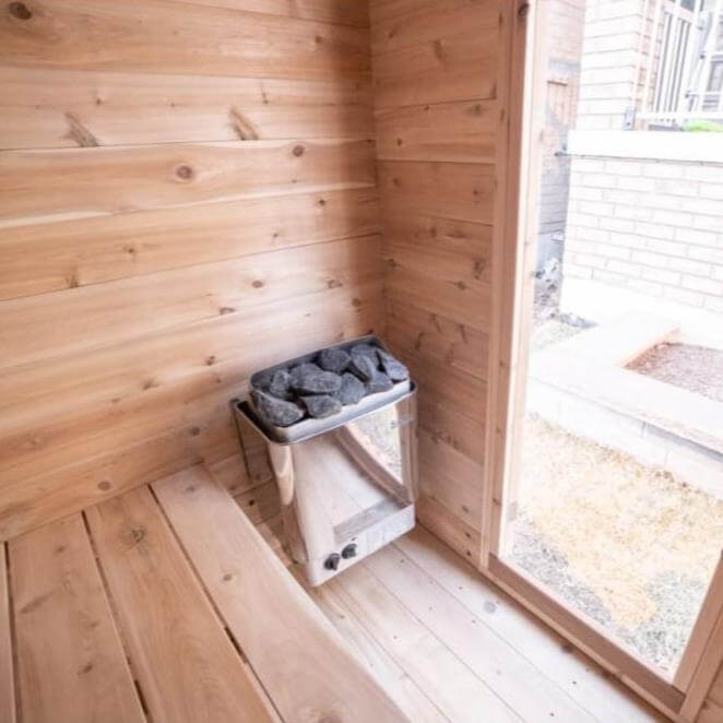 Dundalk Leisurecraft Canadian Timber 2-3 Person Granby Outdoor Traditional Cabin Sauna | CTC66W