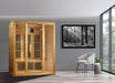Maxxus Bellevue 3-Person Low EMF FAR Infrared Sauna Canadian Hemlock | MX-J306-01 Golden Designs
