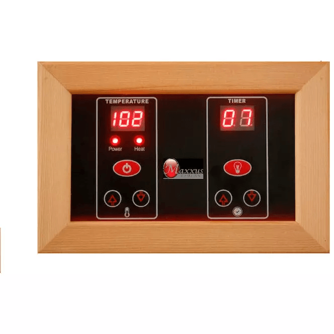 Maxxus 2-Person Near Zero EMF FAR Indoor Infrared Sauna + Red Light Therapy | MX-K206-01-ZF