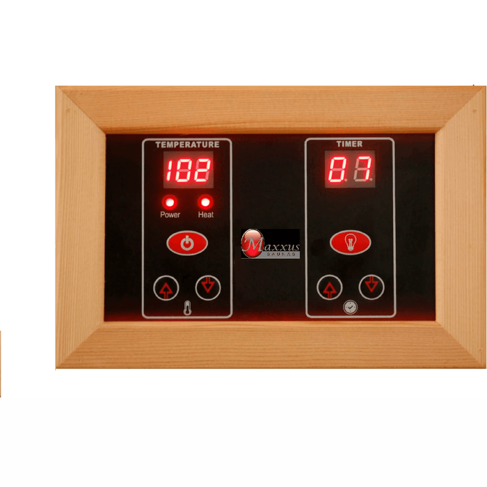 Maxxus 2-Person Near Zero EMF Full Spectrum Indoor Infrared Sauna + Red Light Therapy | MX-M206-01-FS CED
