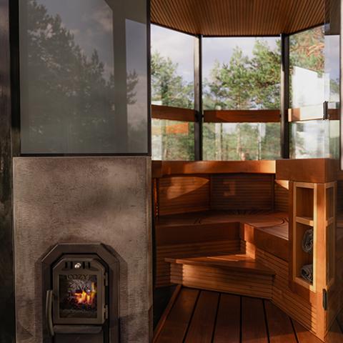 Cozy Heat OG 12kW Thru-Wall Wood Burning Sauna Stove
