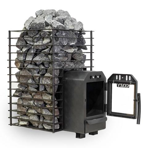 Cozy Heat Quattro 18kW Thru-Wall Wood Burning Sauna Stove