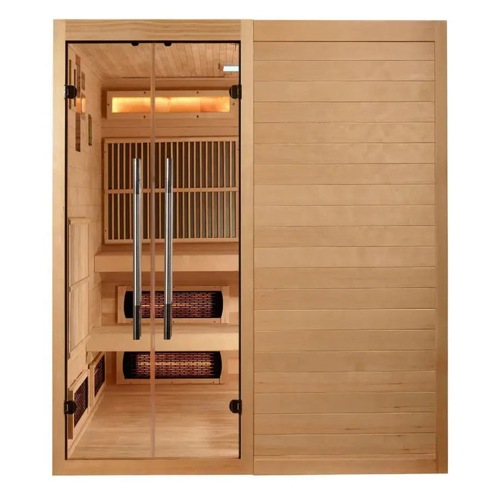 Golden Designs 2025 Toledo 6 Per Hybrid Sauna (Indoor) Full Spectrum and Harvia Traditional Stove | GDI-8360-01 Golden Designs