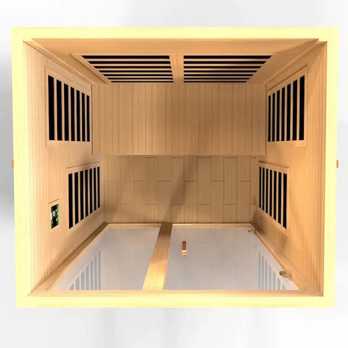Dynamic Santiago Elite 2-Person Ultra Low EMF FAR Infrared Sauna | DYN-6209-02 Elite Golden Designs