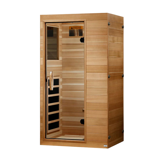 Dynamic Ultra Compact 1-person Ultra Low EMF FAR Indoor Infrared Sauna + Red Light Therapy | DYN-1101-01 Elite