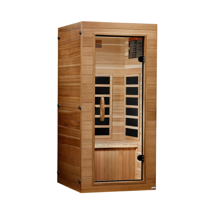 MAP TO BE DECIDED YET Dynamic 1 Person (Compact) Ultra Low EMF FAR Infrared Sauna Pacific Cedar | DYN-1201-01 Elite Golden Designs