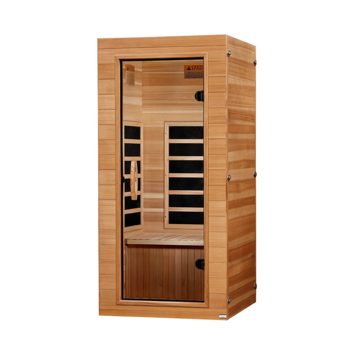 MAP TO BE DECIDED YET Dynamic 1 Person (Compact) Ultra Low EMF FAR Infrared Sauna Pacific Cedar | DYN-1201-01 Elite Golden Designs