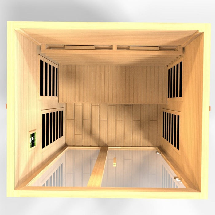 Dynamic Santiago Elite 2-person Ultra Low EMF FAR Indoor Infrared Sauna + Red Light Therapy | DYN-6209-02 Elite
