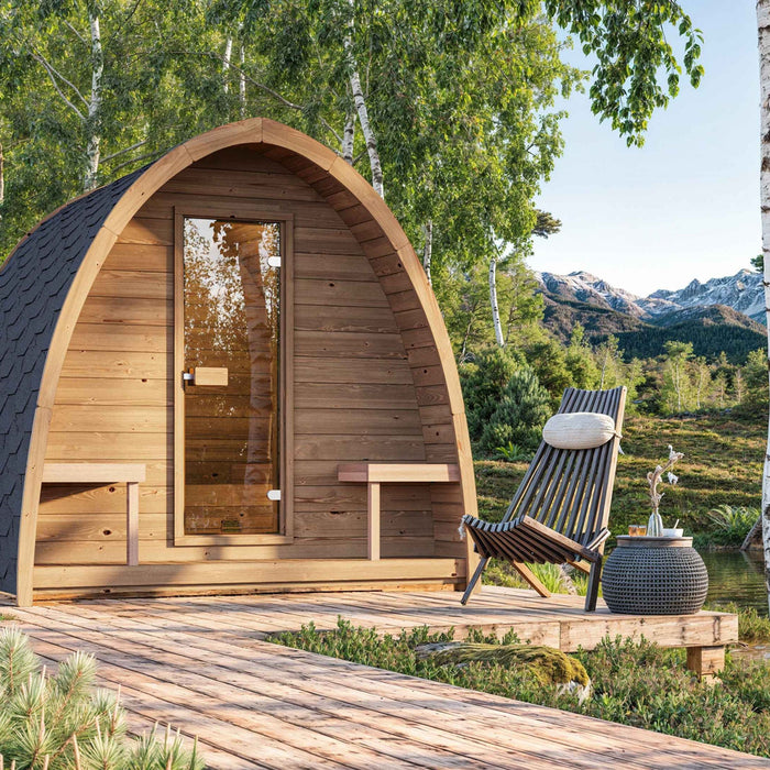 SaunaLife 4-Person Outdoor Traditional Pod Sauna | Model G3