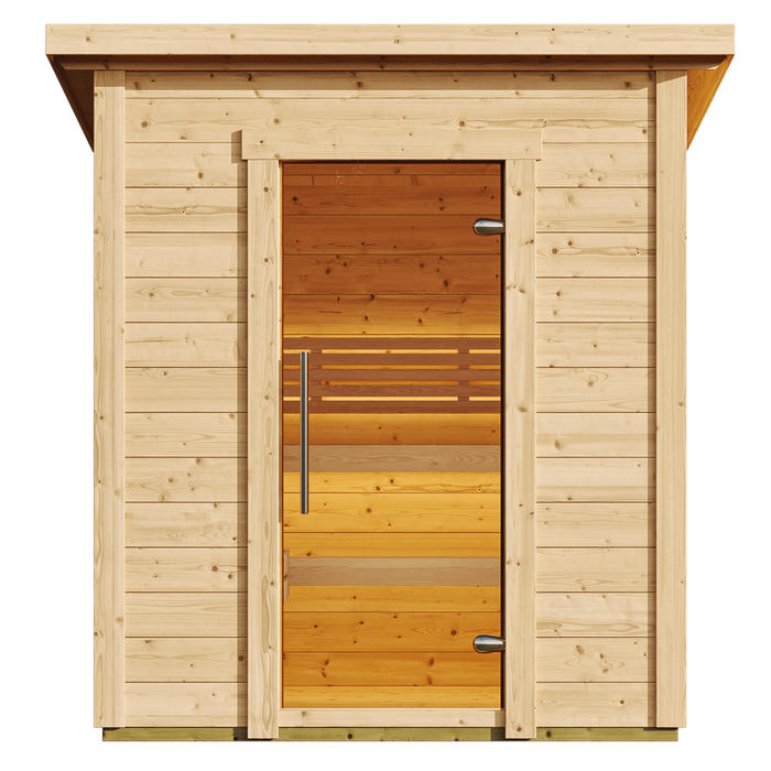 SaunaLife 4-Person Outdoor Traditional Cabin Sauna | Model G2