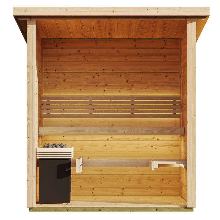 SaunaLife 4-Person Outdoor Traditional Cabin Sauna | Model G2