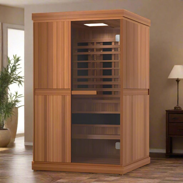 Finnmark FD-4 Trinity 2-Person Hybrid Indoor Infrared & Traditional Steam Sauna + Red Light Therapy | FD-KN004
